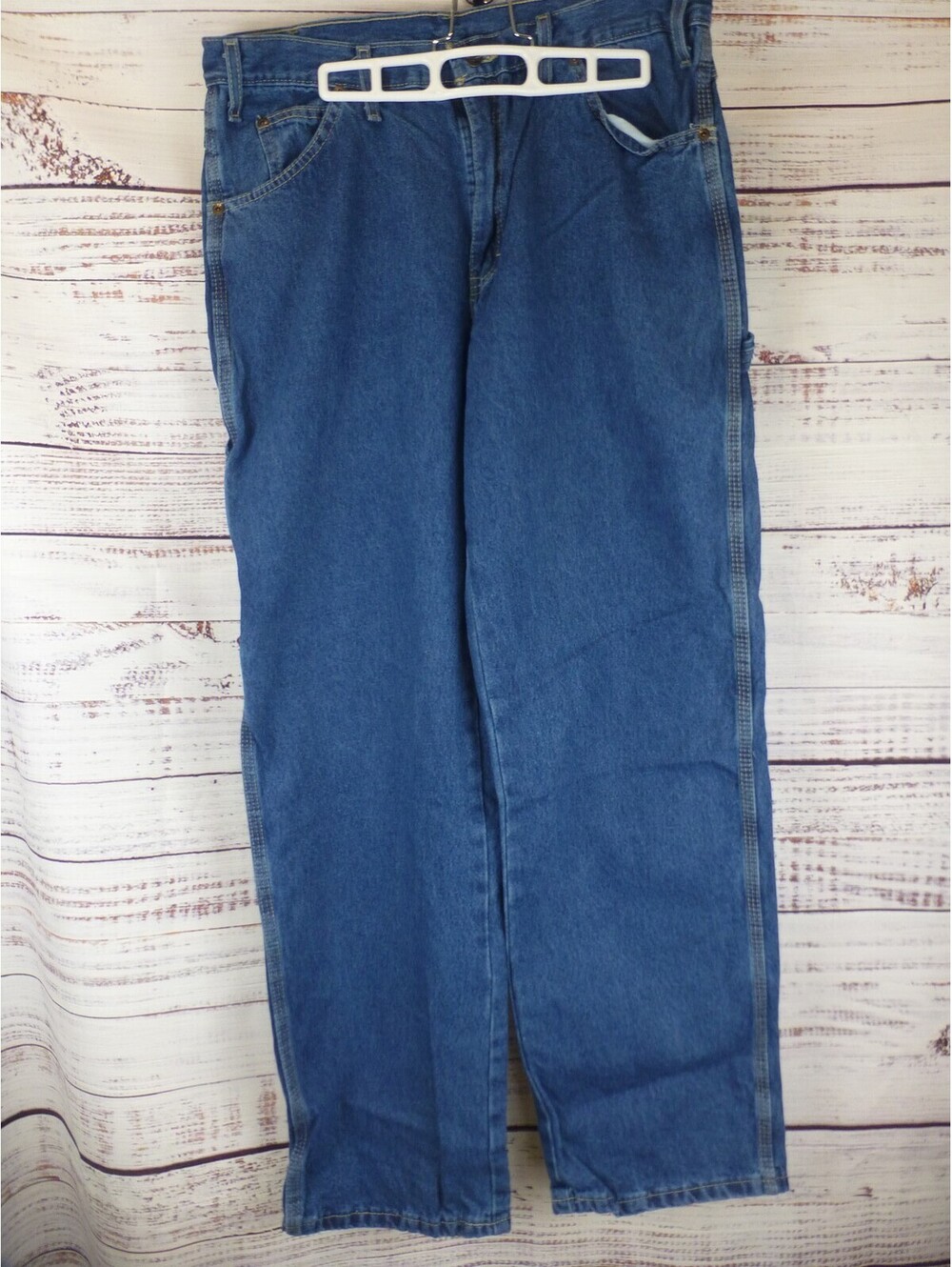 Dickies Men's 34x32 Carpenter Jeans Relaxed Fit Medium Wash Blue Denim NWT K2